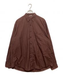 AURALEE（オーラリー）の古着「WASHED FINX TWILL BIG SHIRTS」｜バーガンディー