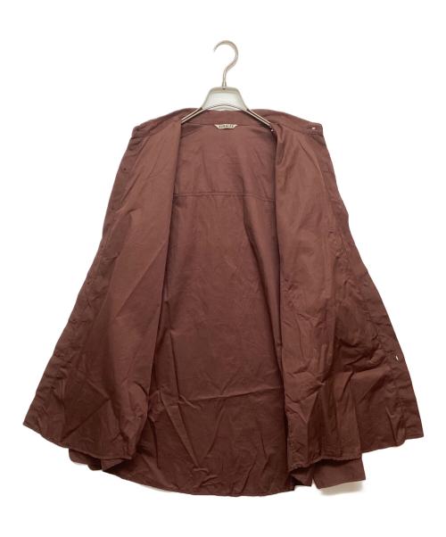 AURALEE（オーラリー）AURALEE (オーラリー) WASHED FINX TWILL BIG SHIRTS バーガンディー サイズ:SIZE 5の古着・服飾アイテム