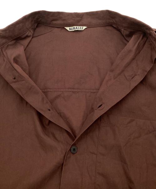 AURALEE（オーラリー）AURALEE (オーラリー) WASHED FINX TWILL BIG SHIRTS バーガンディー サイズ:SIZE 5の古着・服飾アイテム
