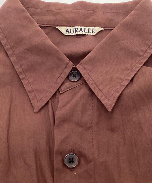 AURALEE（オーラリー）AURALEE (オーラリー) WASHED FINX TWILL BIG SHIRTS バーガンディー サイズ:SIZE 5の古着・服飾アイテム