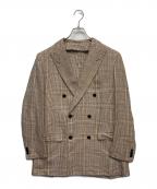 TOMORROW LAND PILGRIM×ERMENEGILDO ZEGNAトゥモローランド ピルグリム×エルメネジルド・ゼニア）の古着「チェックテーラードジャケット」｜ベージュ