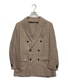 TOMORROW LAND PILGRIM×ERMENEGILDO ZEGNA（トゥモローランド ピルグリム×エルメネジルド・ゼニア）の古着「チェックテーラードジャケット」｜ベージュ