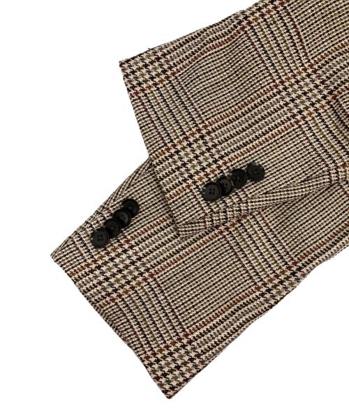 TOMORROW LAND PILGRIM（トゥモローランド ピルグリム）TOMORROW LAND PILGRIM (トゥモローランド ピルグリム) ERMENEGILDO ZEGNA (エルメネジルド・ゼニア) チェックテーラードジャケット ベージュ サイズ:50の古着・服飾アイテム