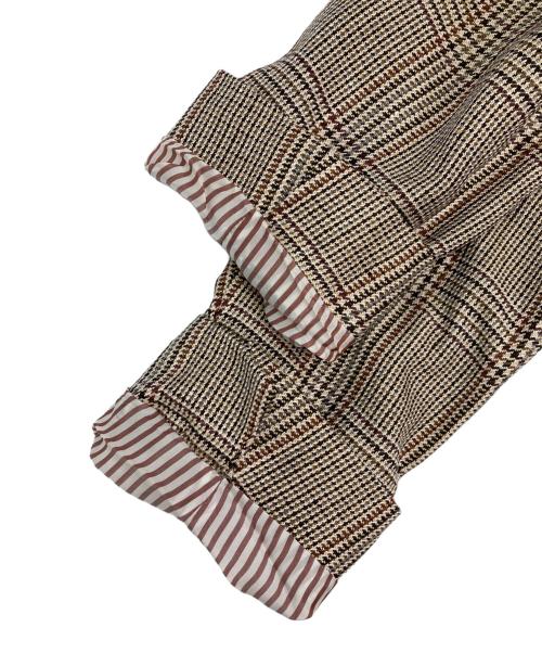 TOMORROW LAND PILGRIM（トゥモローランド ピルグリム）TOMORROW LAND PILGRIM (トゥモローランド ピルグリム) ERMENEGILDO ZEGNA (エルメネジルド・ゼニア) チェックテーラードジャケット ベージュ サイズ:50の古着・服飾アイテム