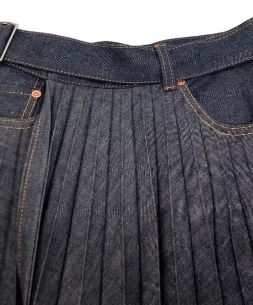 sacai（サカイ）sacai (サカイ) デニムプリーツスカート インディゴ サイズ:SIZE 1の古着・服飾アイテム