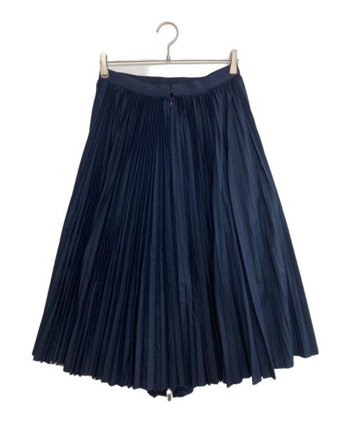 sacai（サカイ）sacai (サカイ) Cotton Poplin Zipper Pleated Skirt ネイビー サイズ:SIZE 2の古着・服飾アイテム