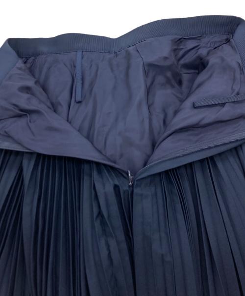 sacai（サカイ）sacai (サカイ) Cotton Poplin Zipper Pleated Skirt ネイビー サイズ:SIZE 2の古着・服飾アイテム