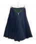 sacai（サカイ）の古着「Cotton Poplin Zipper Pleated Skirt」｜ネイビー