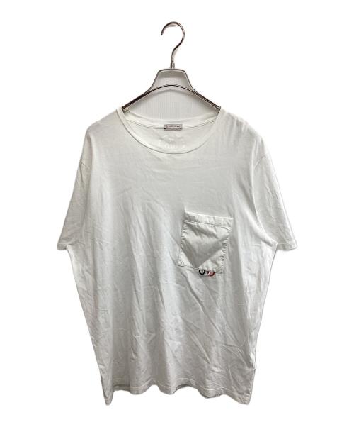 MONCLER（モンクレール）MONCLER (モンクレール) MAGLIA コットン 半袖 Tシャツ ホワイト サイズ:SIZE XLの古着・服飾アイテム