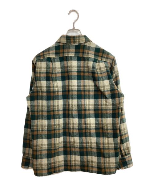 PENDLETON（ペンドルトン）PENDLETON (ペンドルトン) ボードシャツ ベージュ×グリーン サイズ:SIZE Mの古着・服飾アイテム
