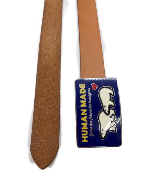 HUMAN MADE（ヒューマンメイド）HUMAN MADE (ヒューマンメイド) バックル レザーベルト ブラウン サイズ:実寸サイズをご参照下さい。の古着・服飾アイテム