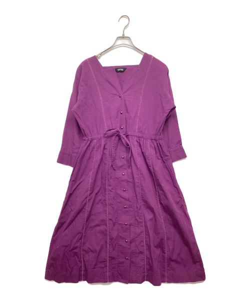 Velnica（ヴェルニカ）Velnica (ヴェルニカ) Vネックシャツワンピース ピンク サイズ:不明の古着・服飾アイテム