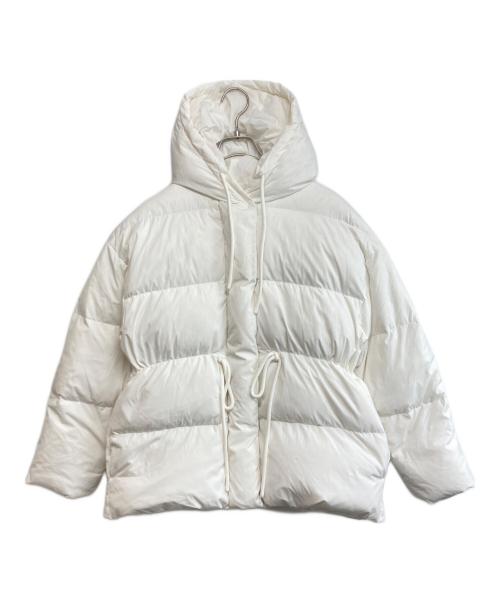 ENFOLD（エンフォルド）ENFOLD (エンフォルド) N/PUタフタ ミニマルダウンジャケット ホワイト サイズ:SIZE 36の古着・服飾アイテム
