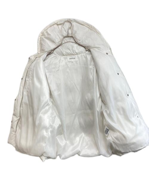 ENFOLD（エンフォルド）ENFOLD (エンフォルド) N/PUタフタ ミニマルダウンジャケット ホワイト サイズ:SIZE 36の古着・服飾アイテム