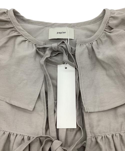 papier（パピエ）papier (パピエ) Tiered gown ベージュ サイズ:SIZE Free 未使用品の古着・服飾アイテム