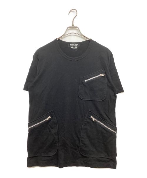 COMME des GARCONS HOMME DEUX（コムデギャルソン オム ドゥ）COMME des GARCONS HOMME DEUX (コムデギャルソン オム ドゥ) ジッパーポケットTシャツ ブラック サイズ:SIZE Mの古着・服飾アイテム