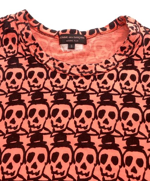 COMME des GARCONS HOMME PLUS（コムデギャルソンオムプリュス）COMME des GARCONS HOMME PLUS (コムデギャルソンオムプリュス) スカル総柄 Tシャツ オレンジ サイズ:SIZE Sの古着・服飾アイテム