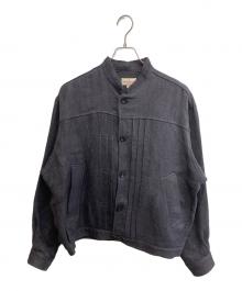 NEZU YOHINTEN（ネヅヨウヒンテン）の古着「リネンジャケット」｜パープル
