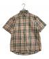 BURBERRY（バーバリー）の古着「半袖ノバチェックシャツ」｜ベージュ