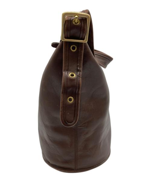 COACH（コーチ）COACH (コーチ) バケツ型レザーショルダーバッグ ブラウンの古着・服飾アイテム