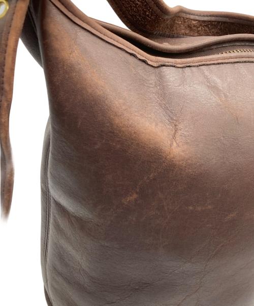 COACH（コーチ）COACH (コーチ) バケツ型レザーショルダーバッグ ブラウンの古着・服飾アイテム