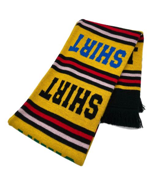COMME des GARCONS SHIRT（コムデギャルソンシャツ）COMME des GARCONS SHIRT (コムデギャルソンシャツ) knitted jacquard acrylic football scarves/フットボールマフラー イエローの古着・服飾アイテム
