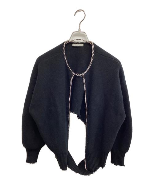 ALEXANDER WANG（アレキサンダー・ワン）ALEXANDER WANG (アレキサンダー・ワン) ウールカシミヤチェーンディティールニットカーディガン ブラック サイズ:SIZE Sの古着・服飾アイテム