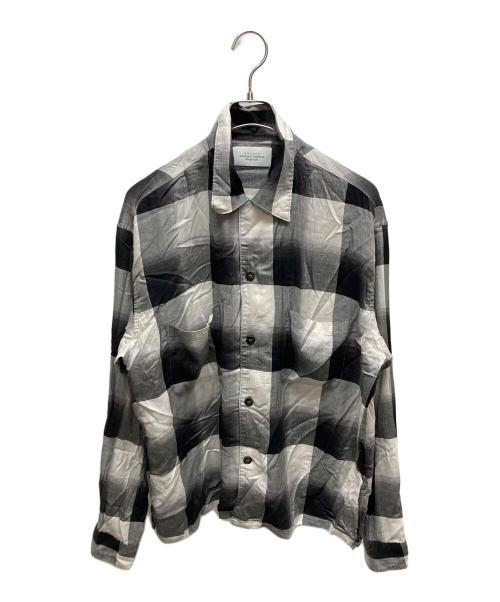 UNUSED（アンユーズド）UNUSED (アンユーズド) SUGARHILL (シュガーヒル) オンブレ開衿シャツ ホワイト×ブラック サイズ:SIZE2の古着・服飾アイテム