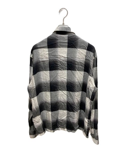 UNUSED（アンユーズド）UNUSED (アンユーズド) SUGARHILL (シュガーヒル) オンブレ開衿シャツ ホワイト×ブラック サイズ:SIZE2の古着・服飾アイテム