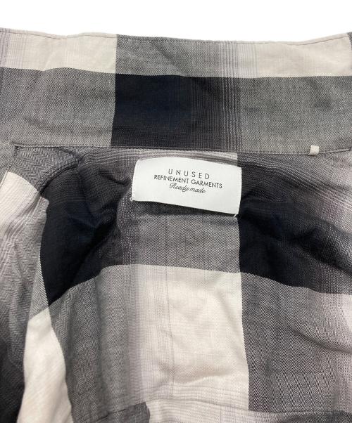 UNUSED（アンユーズド）UNUSED (アンユーズド) SUGARHILL (シュガーヒル) オンブレ開衿シャツ ホワイト×ブラック サイズ:SIZE2の古着・服飾アイテム