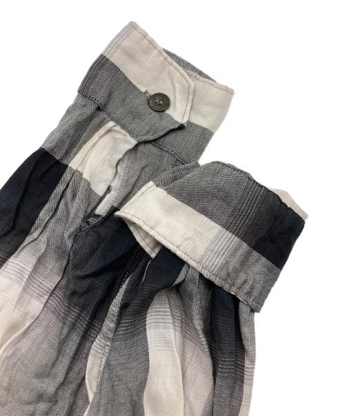 UNUSED（アンユーズド）UNUSED (アンユーズド) SUGARHILL (シュガーヒル) オンブレ開衿シャツ ホワイト×ブラック サイズ:SIZE2の古着・服飾アイテム