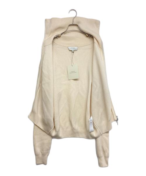 STUDIO NICHOLSON（スタジオ ニコルソン）STUDIO NICHOLSON (スタジオ ニコルソン) ドライバーズリブニットジャケット アイボリー サイズ:SIZE 0の古着・服飾アイテム