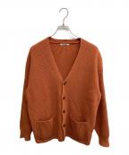 AURALEEオーラリー）の古着「SUPER FINE WOOL RIB KNIT BIG CARDIGAN」｜ブラウン