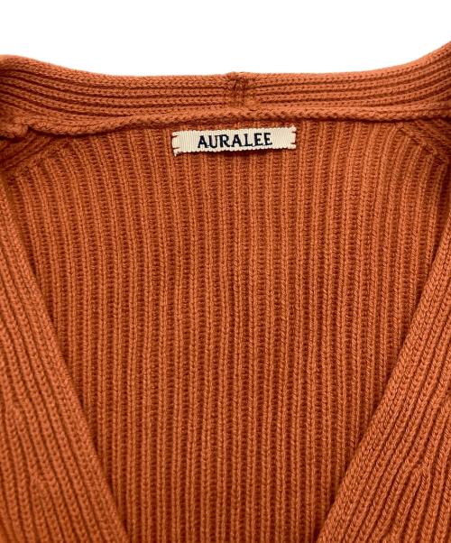 AURALEE（オーラリー）AURALEE (オーラリー) SUPER FINE WOOL RIB KNIT BIG CARDIGAN ブラウン サイズ:SIZE 3の古着・服飾アイテム