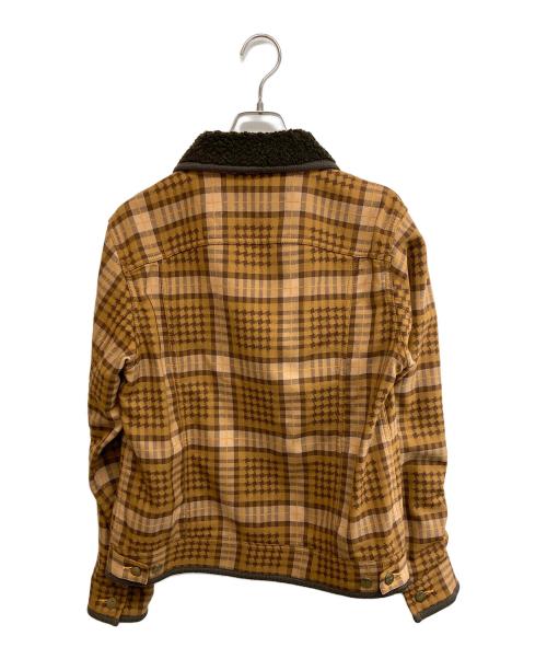 GANRYU（ガンリュウ）GANRYU (ガンリュウ) フェイクファージャケット ブラウン×オレンジ サイズ:SIZE Mの古着・服飾アイテム