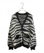 Schottショット）の古着「MOHAR ZEBRA CARDIGAN」｜グレー
