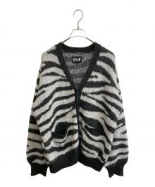 Schott（ショット）の古着「MOHAR ZEBRA CARDIGAN」｜グレー