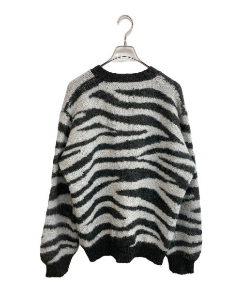 Schott（ショット）Schott (ショット) MOHAR ZEBRA CARDIGAN グレー サイズ:SIZE Lの古着・服飾アイテム