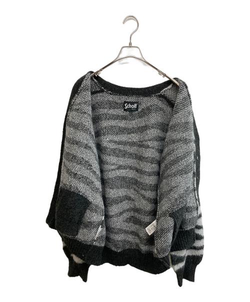 Schott（ショット）Schott (ショット) MOHAR ZEBRA CARDIGAN グレー サイズ:SIZE Lの古着・服飾アイテム
