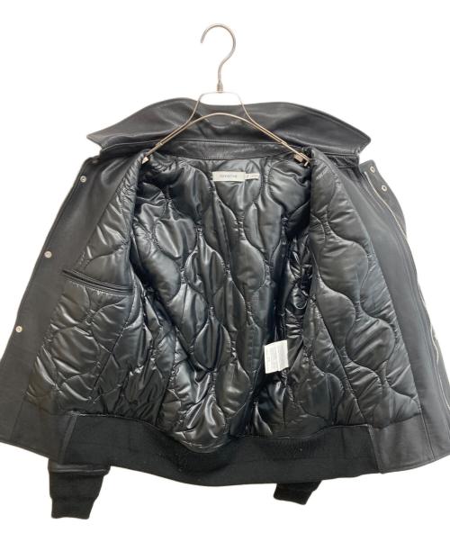 nonnative（ノンネイティブ）nonnative (ノンネイティブ) 中綿カウレザーライダースジャケット ブラック サイズ:SIZE 1の古着・服飾アイテム