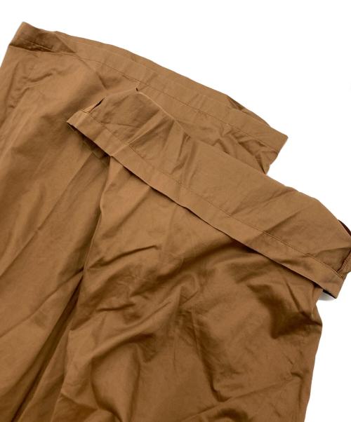 Graphpaper（グラフペーパー）Graphpaper (グラフペーパー) Silicon Poplin Two Tuck Wide Pants ブラウン サイズ:SIZE00の古着・服飾アイテム