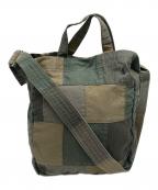 POLO RALPH LAURENポロ・ラルフローレン）の古着「パッチワーク キャンバス ショッパートート」｜カーキ