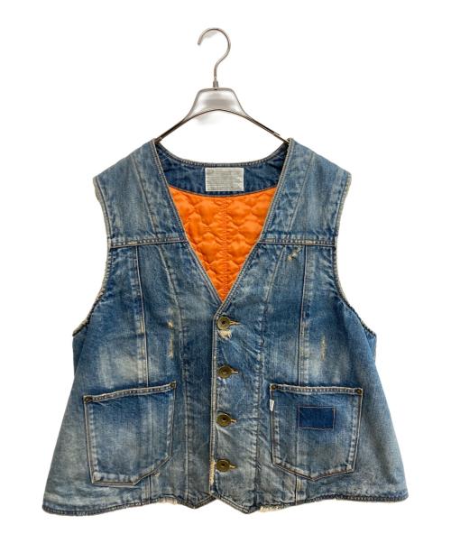 KOLOR（カラー）KOLOR (カラー) ビッグシルエットキルテッドデニムベスト インディゴ サイズ:SIZE 2の古着・服飾アイテム