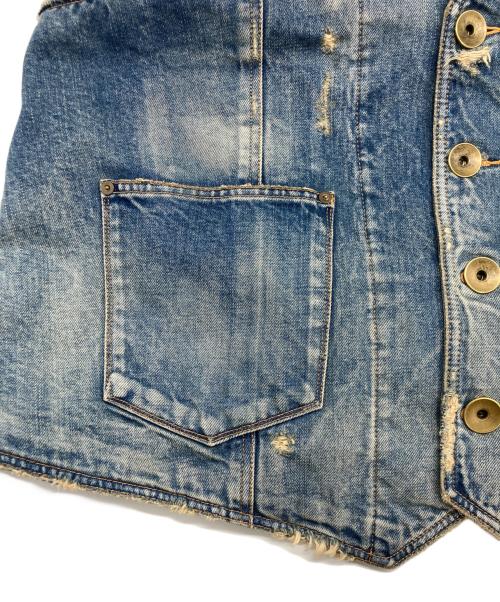 KOLOR（カラー）KOLOR (カラー) ビッグシルエットキルテッドデニムベスト インディゴ サイズ:SIZE 2の古着・服飾アイテム