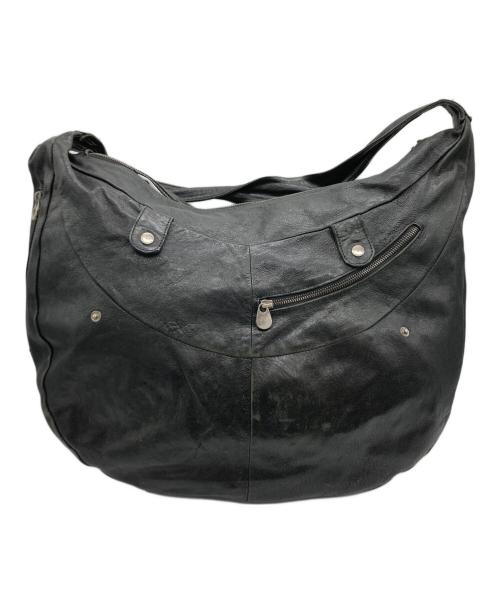 Y's（ワイズ）Y's (ワイズ) MANDARINA (マンダリナ) Lamb leather gimmick shoulder bag ブラックの古着・服飾アイテム