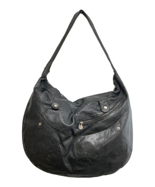 Y's（ワイズ）Y's (ワイズ) MANDARINA (マンダリナ) Lamb leather gimmick shoulder bag ブラックの古着・服飾アイテム