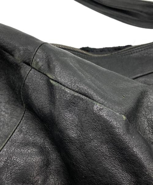 Y's（ワイズ）Y's (ワイズ) MANDARINA (マンダリナ) Lamb leather gimmick shoulder bag ブラックの古着・服飾アイテム