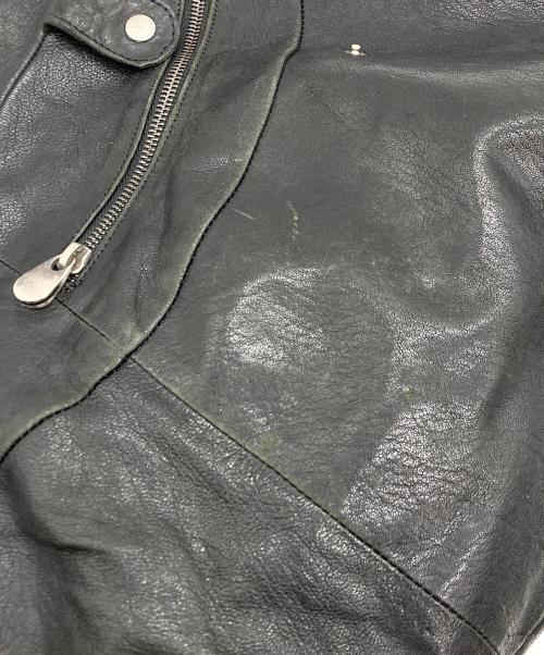 Y's（ワイズ）Y's (ワイズ) MANDARINA (マンダリナ) Lamb leather gimmick shoulder bag ブラックの古着・服飾アイテム