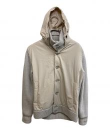 HERNO（ヘルノ）の古着「ナイロンストレッチ切り替え撥水 ハイブリッドブルゾン」｜アイボリー