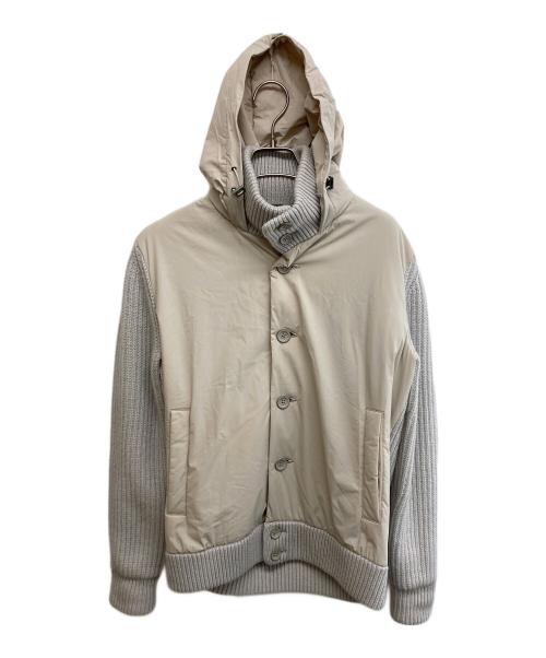 HERNO（ヘルノ）HERNO (ヘルノ) ナイロンストレッチ切り替え撥水 ハイブリッドブルゾン アイボリー サイズ:SIZE46の古着・服飾アイテム